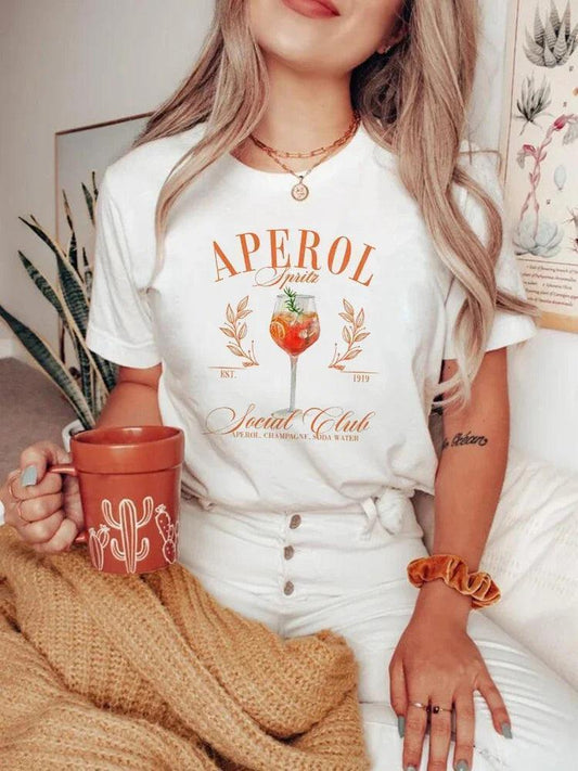 aperol spritz social club t-shirt - basil boutique