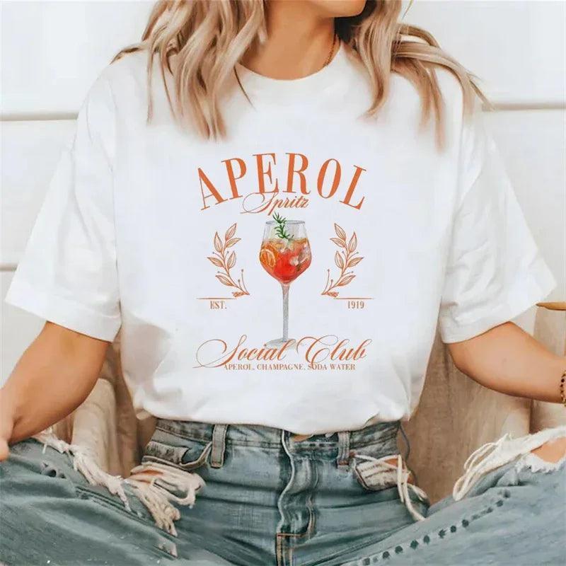 aperol spritz social club t-shirt - basil boutique