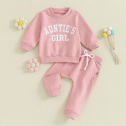 auntie's girl kids outfit - basil boutique