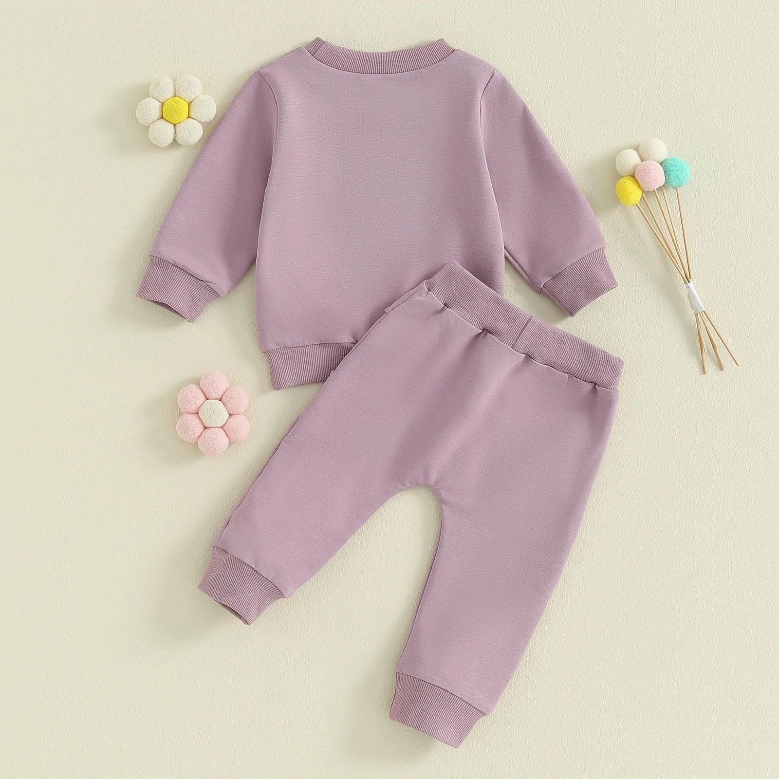 auntie's girl kids outfit - basil boutique