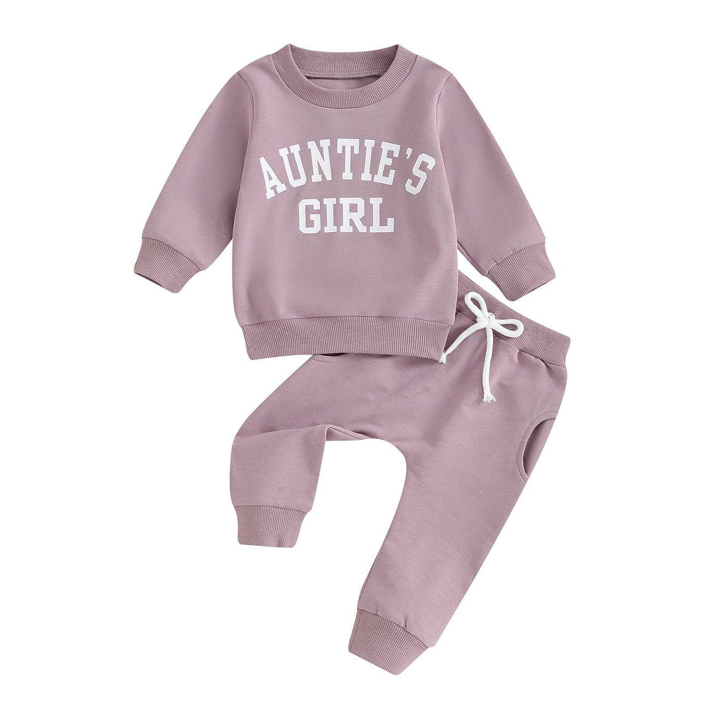 auntie's girl kids outfit - basil boutique