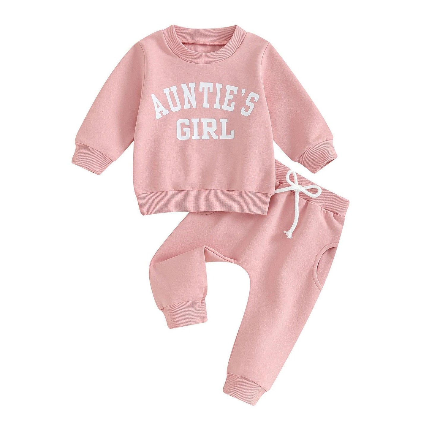 auntie's girl kids outfit - basil boutique