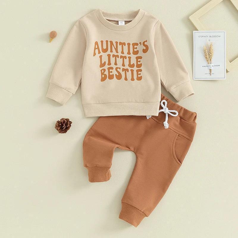 auntie's little bestie outfit - basil boutique