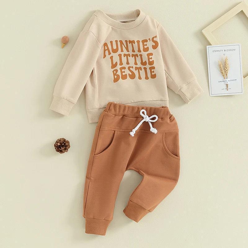 auntie's little bestie outfit - basil boutique