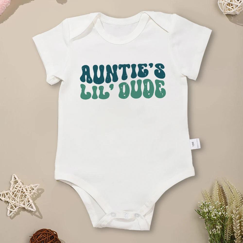 auntie's little dude onesie - basil boutique