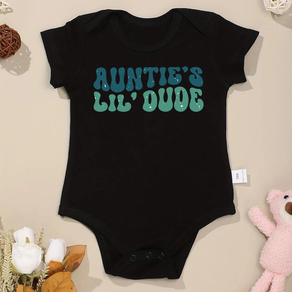 auntie's little dude onesie - basil boutique