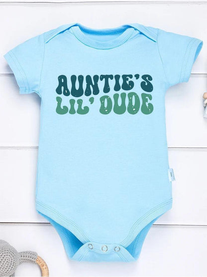 auntie's little dude onesie - basil boutique