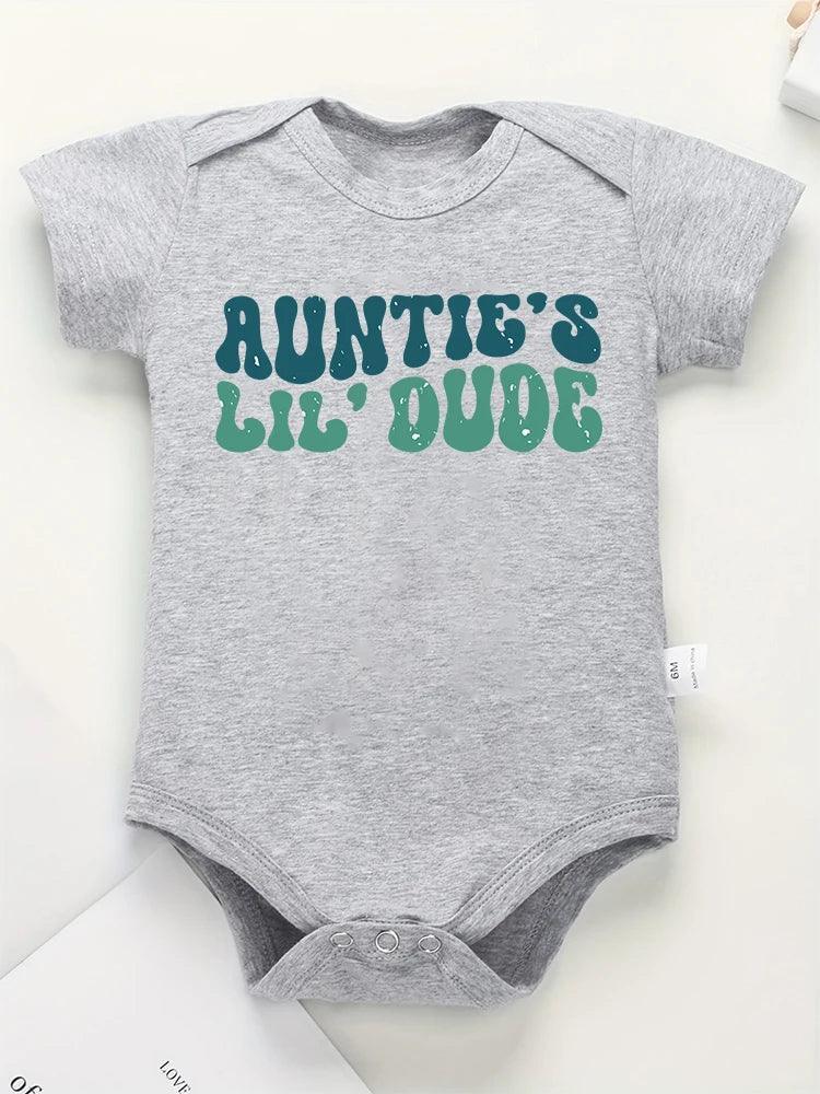 auntie's little dude onesie - basil boutique