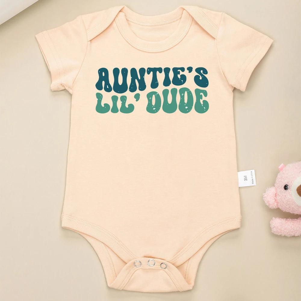 auntie's little dude onesie - basil boutique