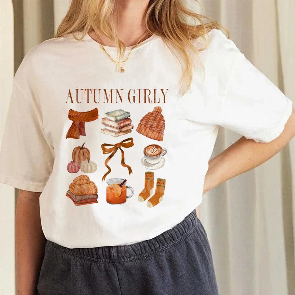 autumn girly t-shirt - basil boutique