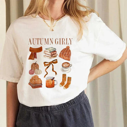 autumn girly t-shirt - basil boutique