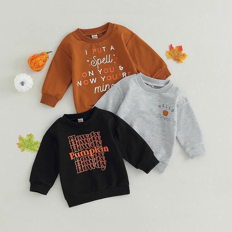 autumn kids crew sweatshirts - basil boutique