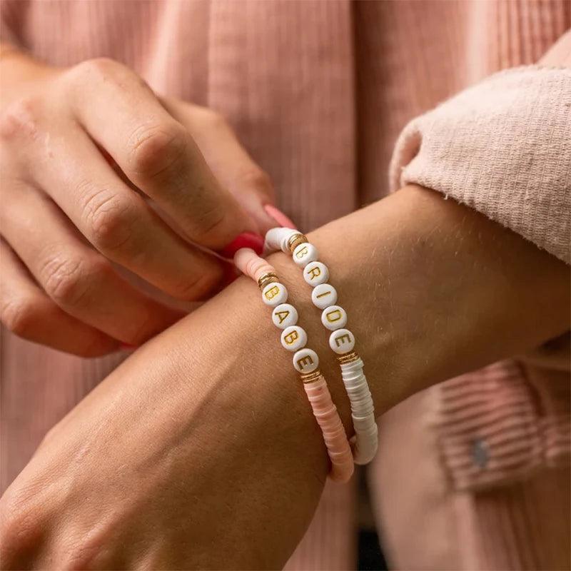 babe + bride beaded bracelets - basil boutique