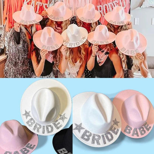 babe + bride cowgirl rhinestone hats - basil boutique