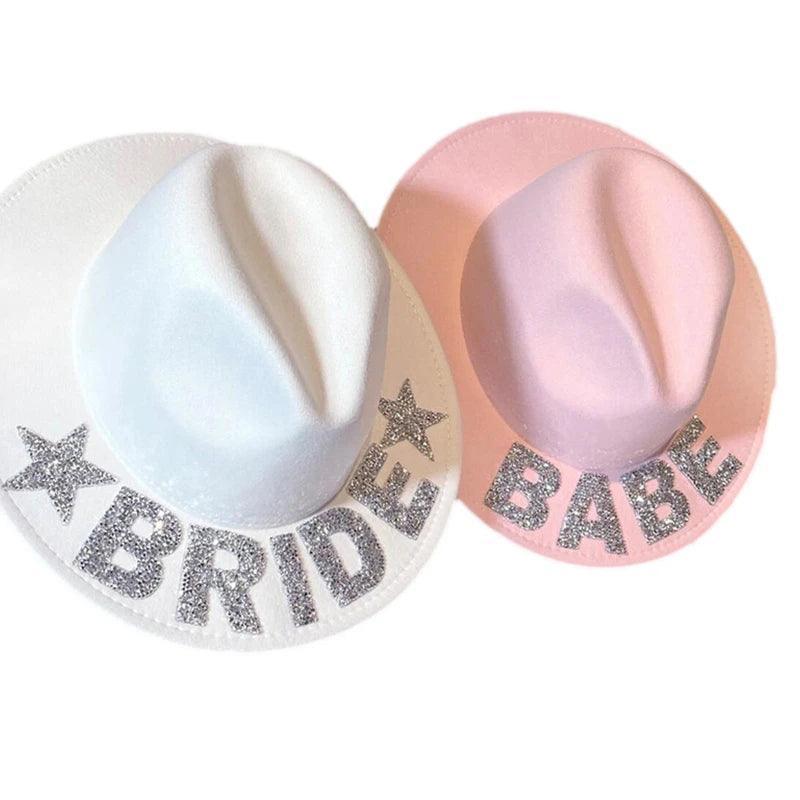 babe + bride cowgirl rhinestone hats - basil boutique