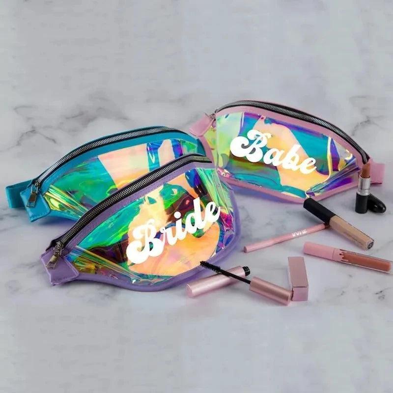 babe + bride iridescent fanny packs - basil boutique