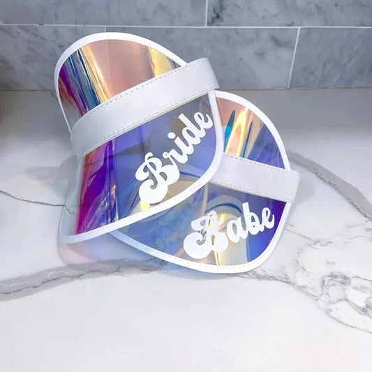 babe + bride iridescent sun visors - basil boutique