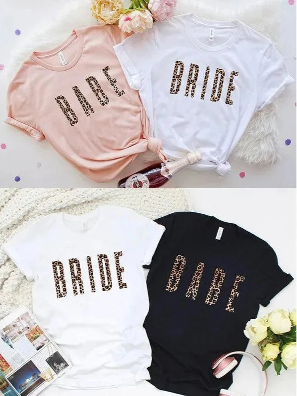 babe + bride leopard caps t-shirts - basil boutique