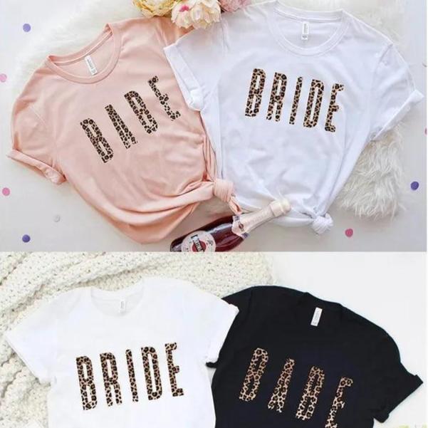 babe + bride leopard caps t-shirts