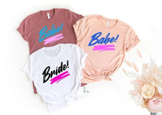 babe + bride neon retro t-shirts - basil boutique