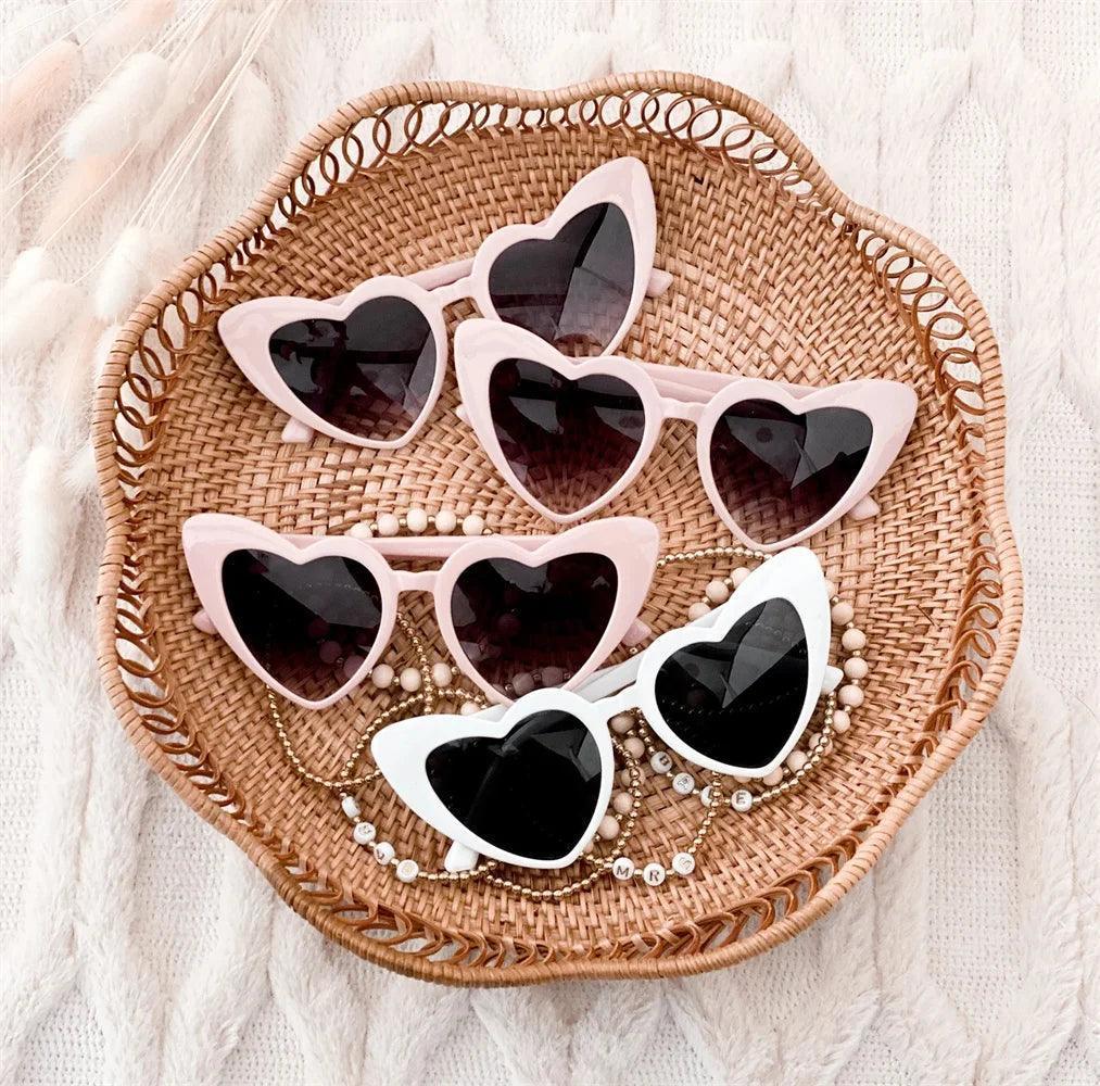 babe + bride retro heart sunglasses - basil boutique