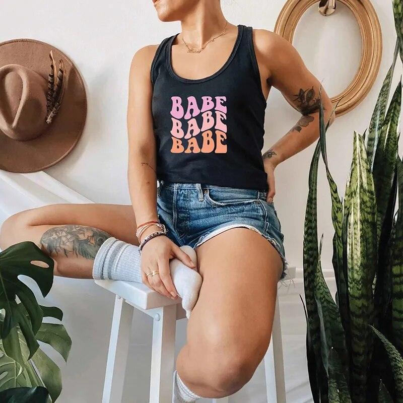 babe/bride retro tank - basil boutique