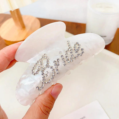 babe + bride rhinestone hair clip - basil boutique