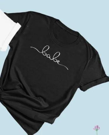 babe + bride script t-shirts - basil boutique