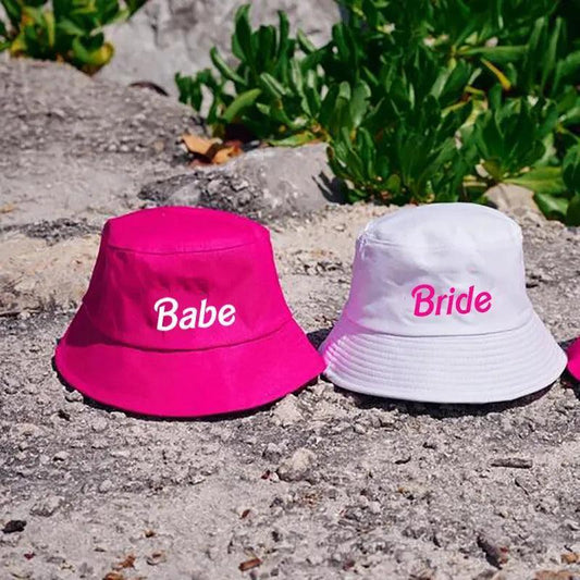 barbie babe + bride bucket hat - basil boutique