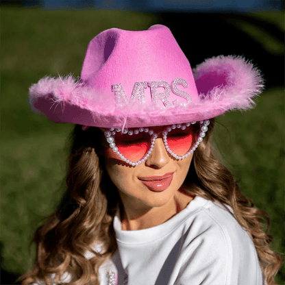 barbie bride + mrs. cowgirl hats - basil boutique