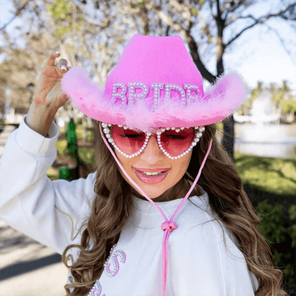 barbie bride + mrs. cowgirl hats - basil boutique