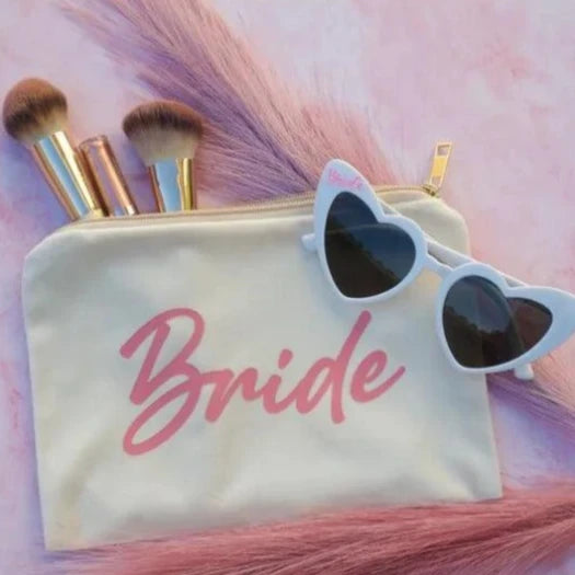 barbie bride script cosmetic bag - basil boutique