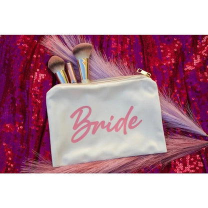 barbie bride script cosmetic bag - basil boutique