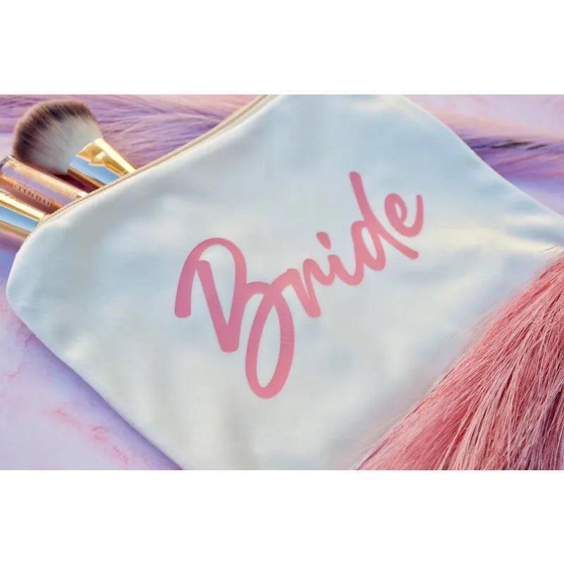 barbie bride script cosmetic bag - basil boutique