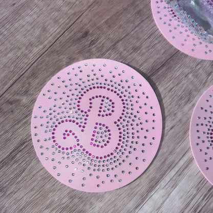 barbie rhinestone coasters - basil boutique