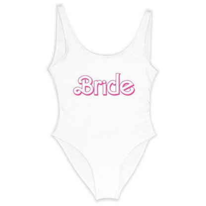 barbie team bride one-piece swimsuits - basil boutique