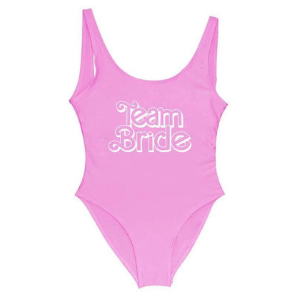 barbie team bride one-piece swimsuits - basil boutique