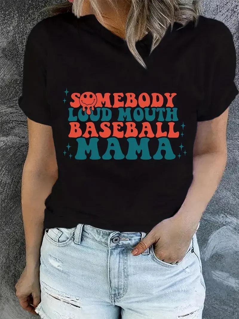 baseball mama retro t-shirt - basil boutique