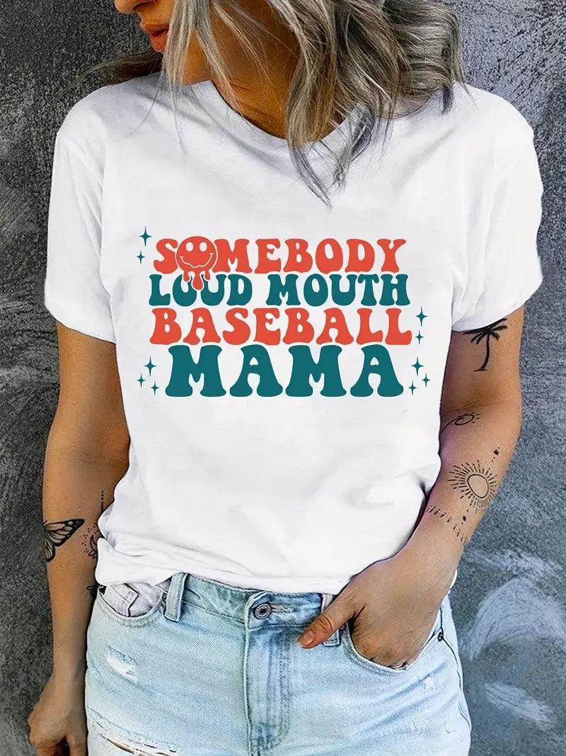 baseball mama retro t-shirt - basil boutique