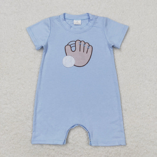 baseball mitt onesie - basil boutique