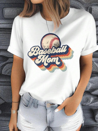 baseball mom groovy t-shirt - basil boutique