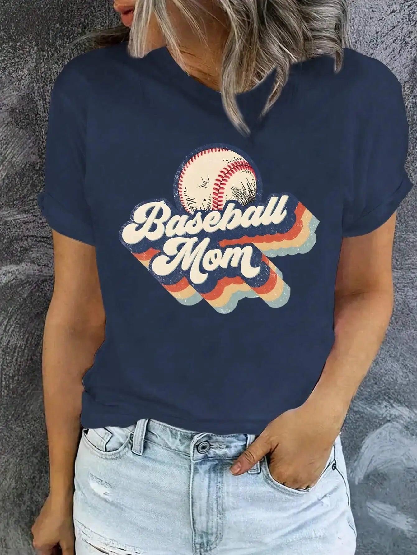 baseball mom groovy t-shirt - basil boutique