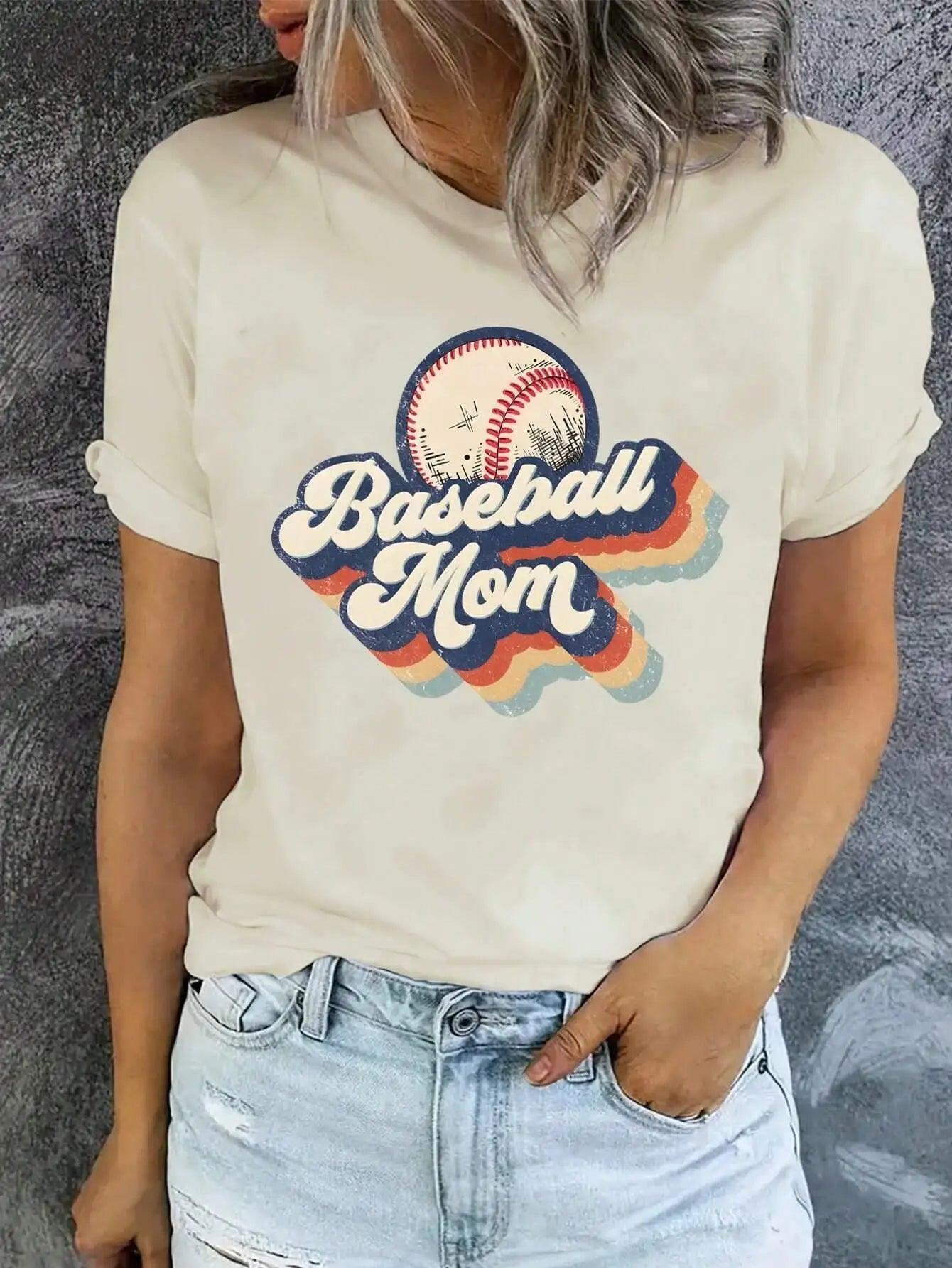 baseball mom groovy t-shirt - basil boutique