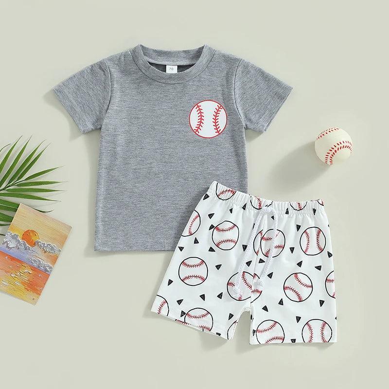 baseball park kids outfit - basil boutique