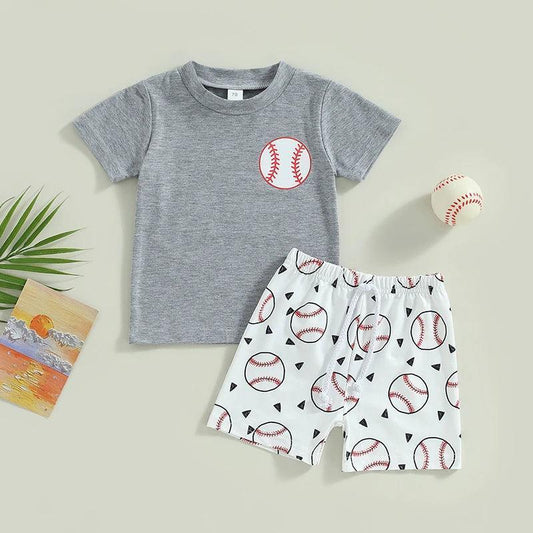 baseball park kids outfit - basil boutique