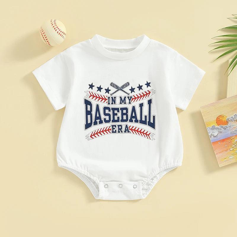 baseball vibes onesies - basil boutique