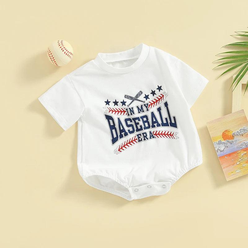 baseball vibes onesies - basil boutique