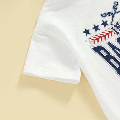 baseball vibes onesies - basil boutique