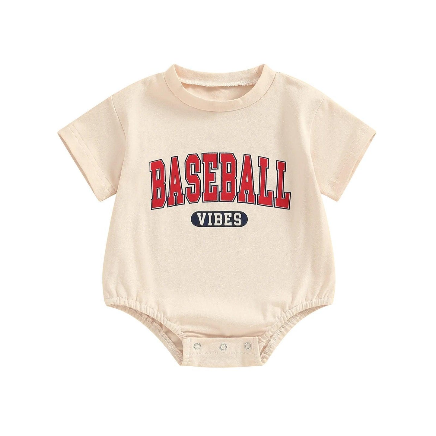 baseball vibes onesies - basil boutique