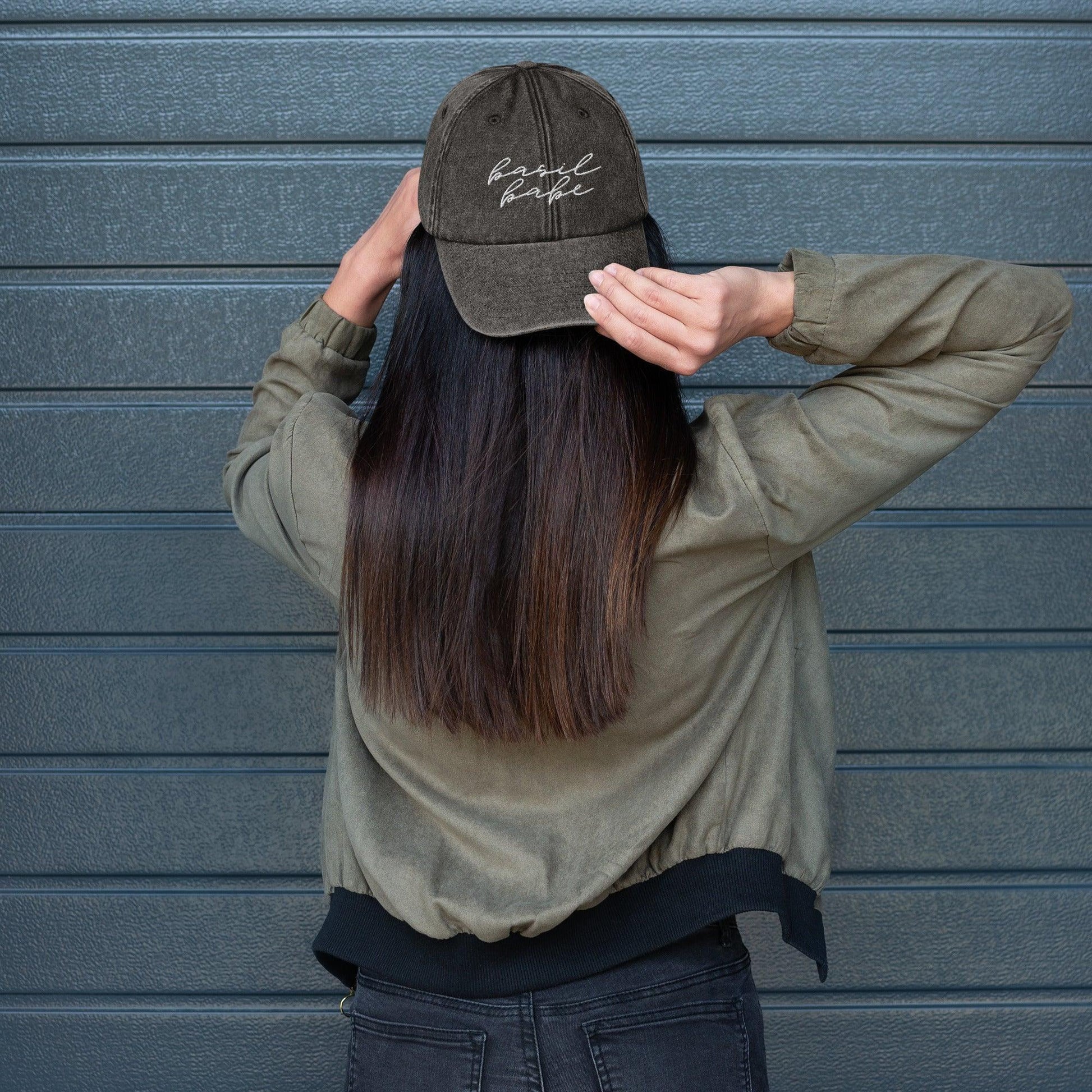 basil babe distressed hat - basil boutique